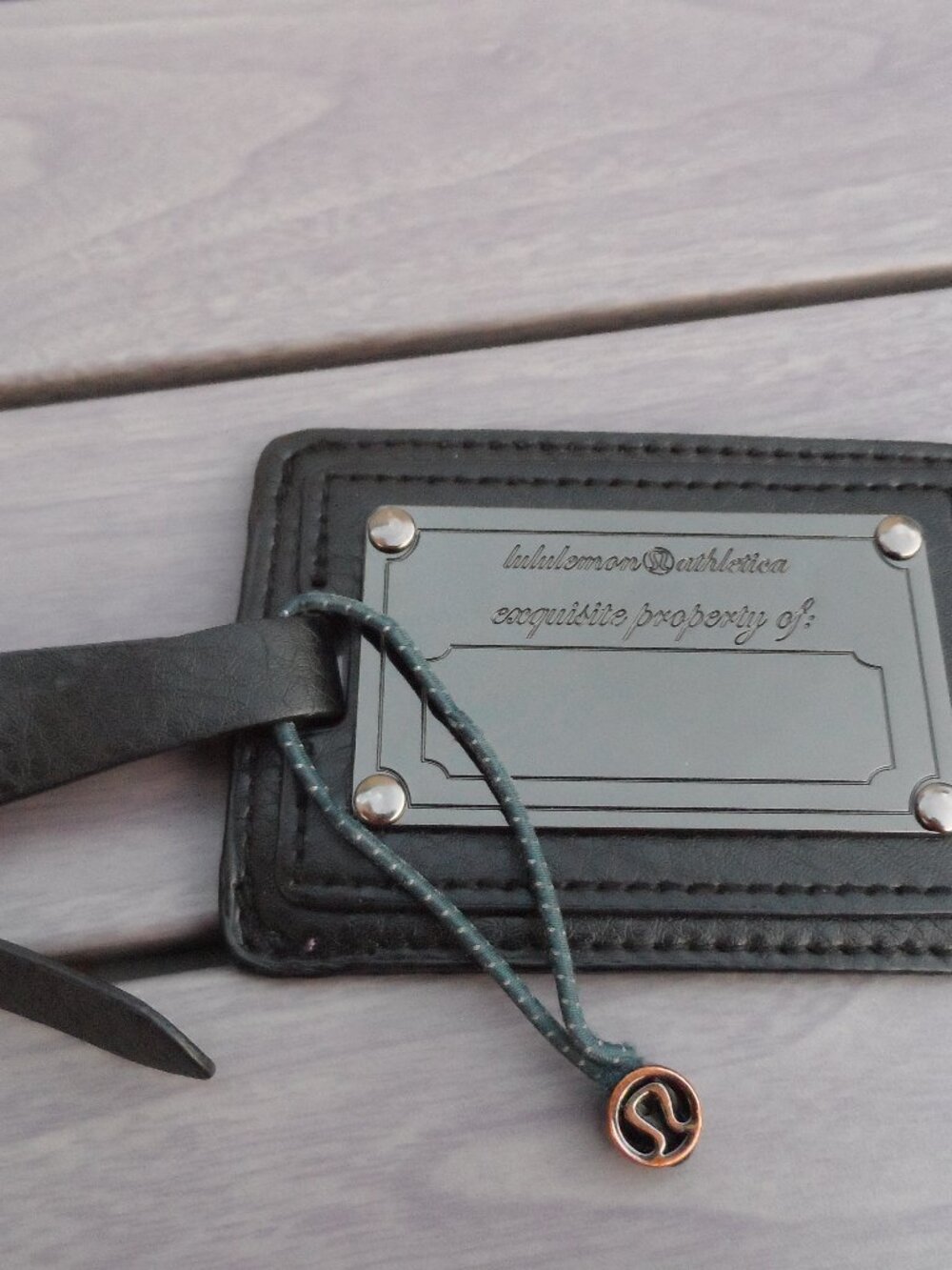 vintage Lululemon Athletica luggage tag